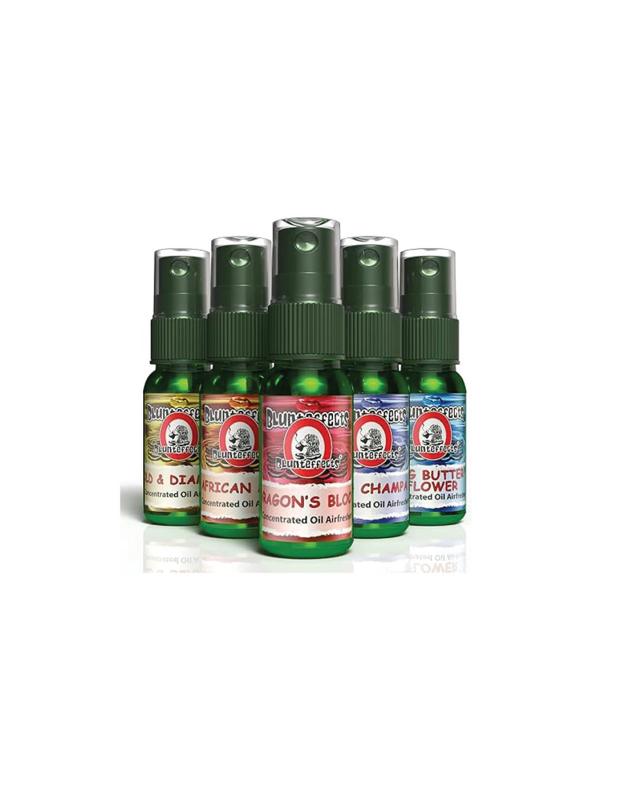 Blunteffects Concentrated Air Freshener 1OZ / 5 Assorted Scents Bottles