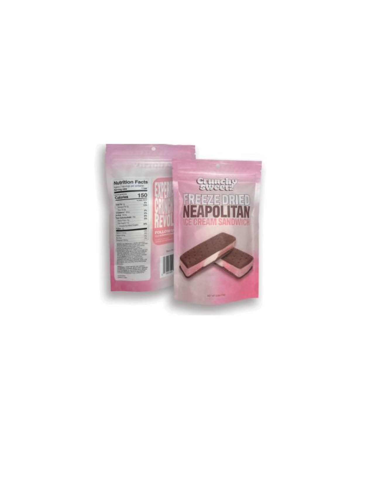 Crunchy Sweetz Freeze Dried Neapolitan Ice Cream Sandwich 2.8OZ / 1CT