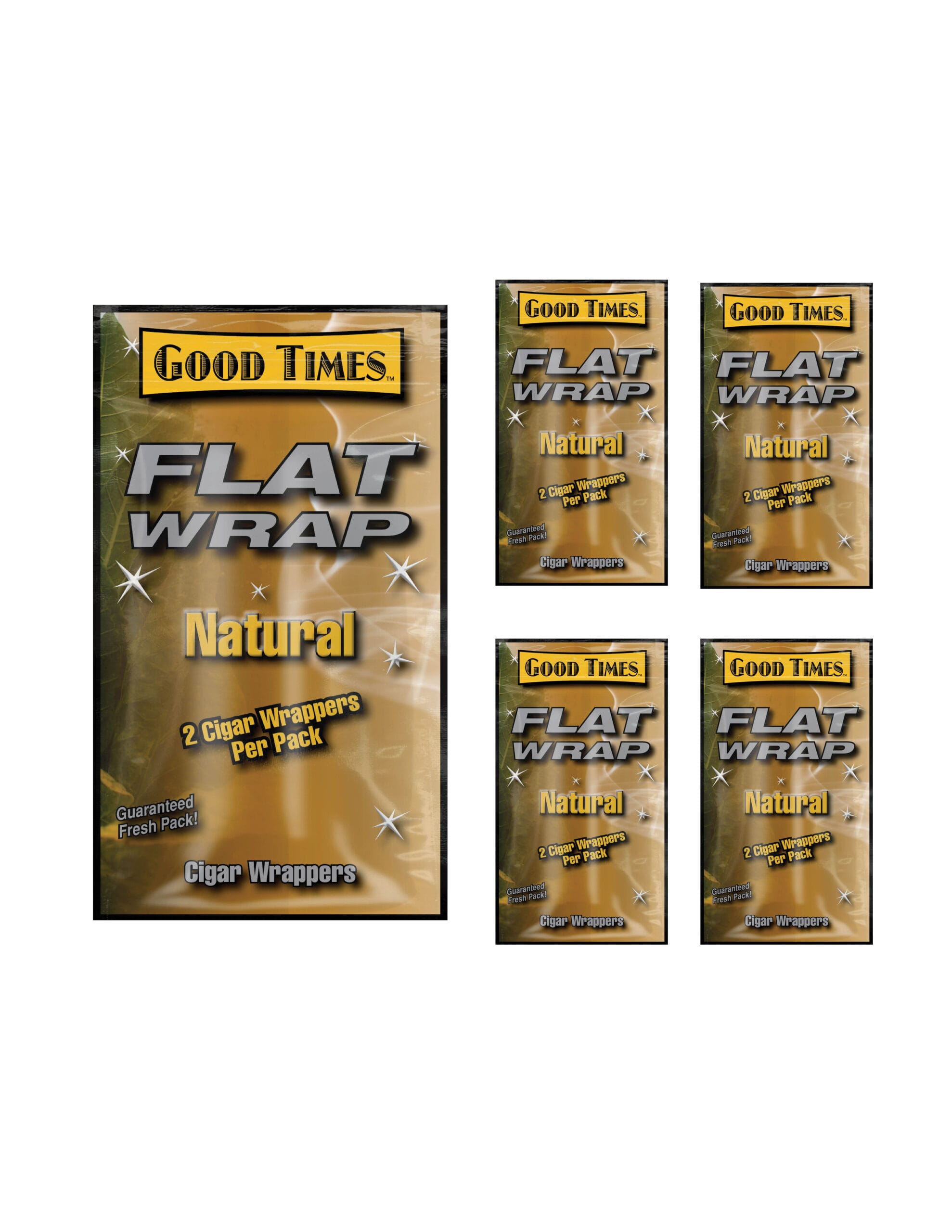 Flat Wraps Natural 2 Cigar Wraps/5CT