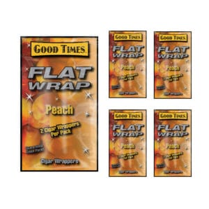 Flat Wraps Peach 2 Cigar Wraps/5CT