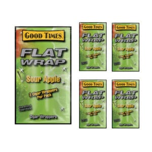 Flat Wraps Sour Apple 2 Cigar Wraps/5CT