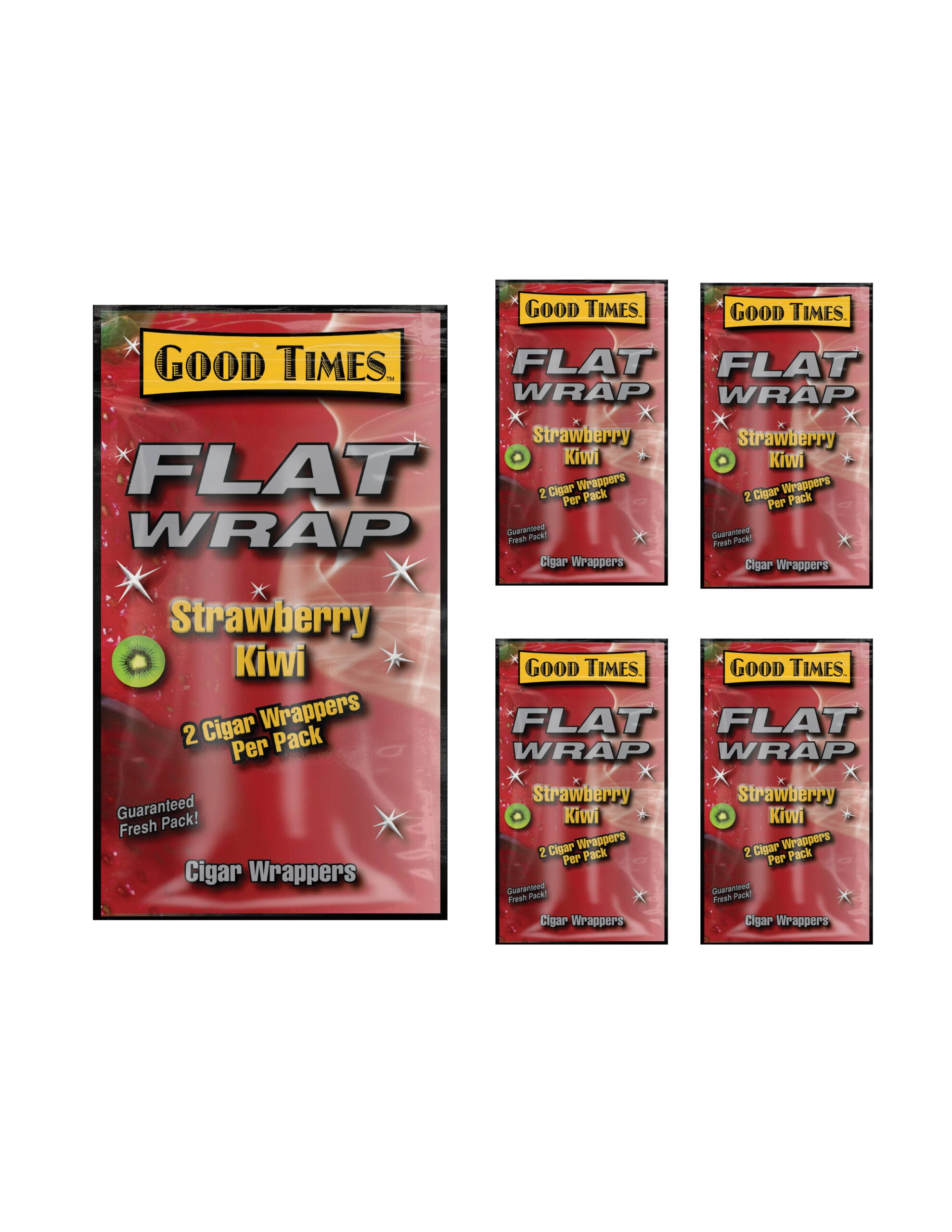 Flat Wraps Strawberry Kiwi 2 Cigar Wraps/5CT