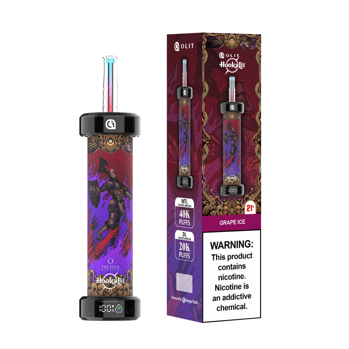 Hooka Lit Grape Ice 40K/1CT