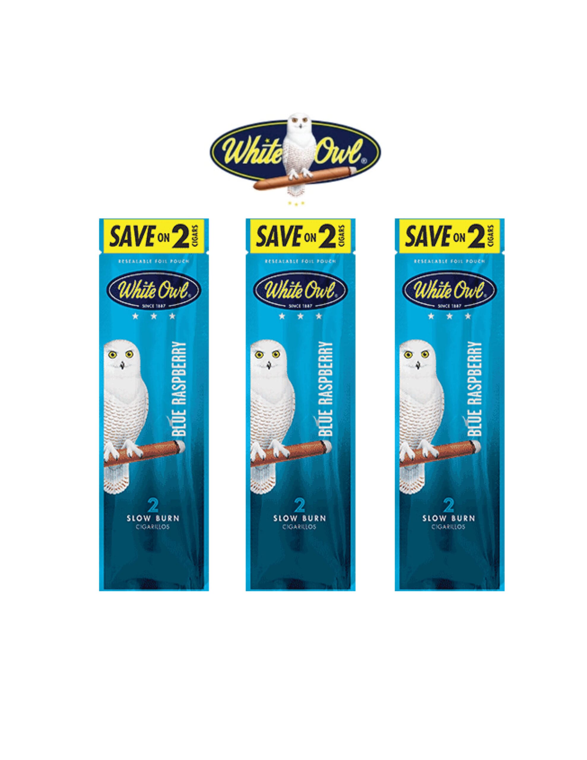 White Owl Blue Raspberry 2 Cigar/ 3CT