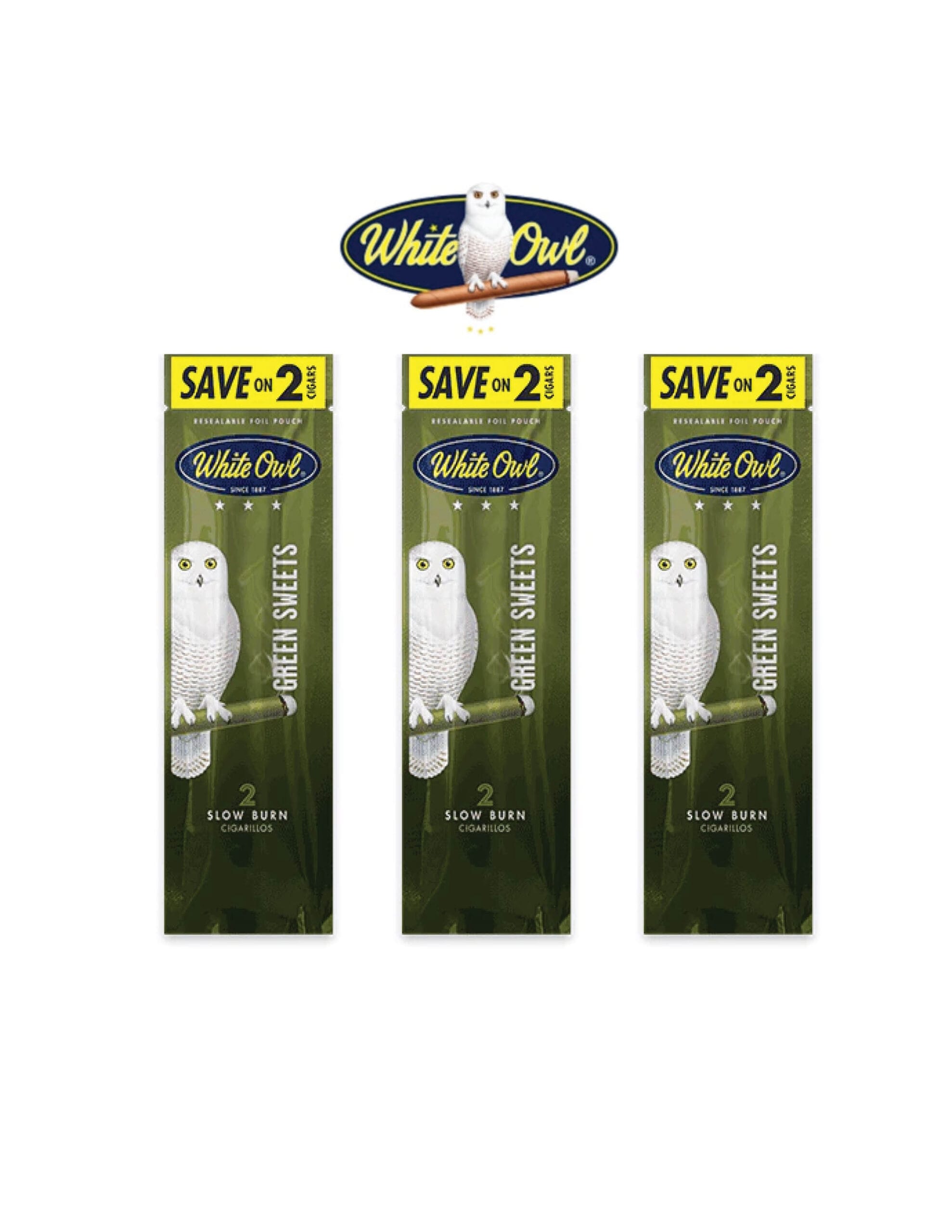 White Owl Green Sweet 2 Cigar/ 3CT