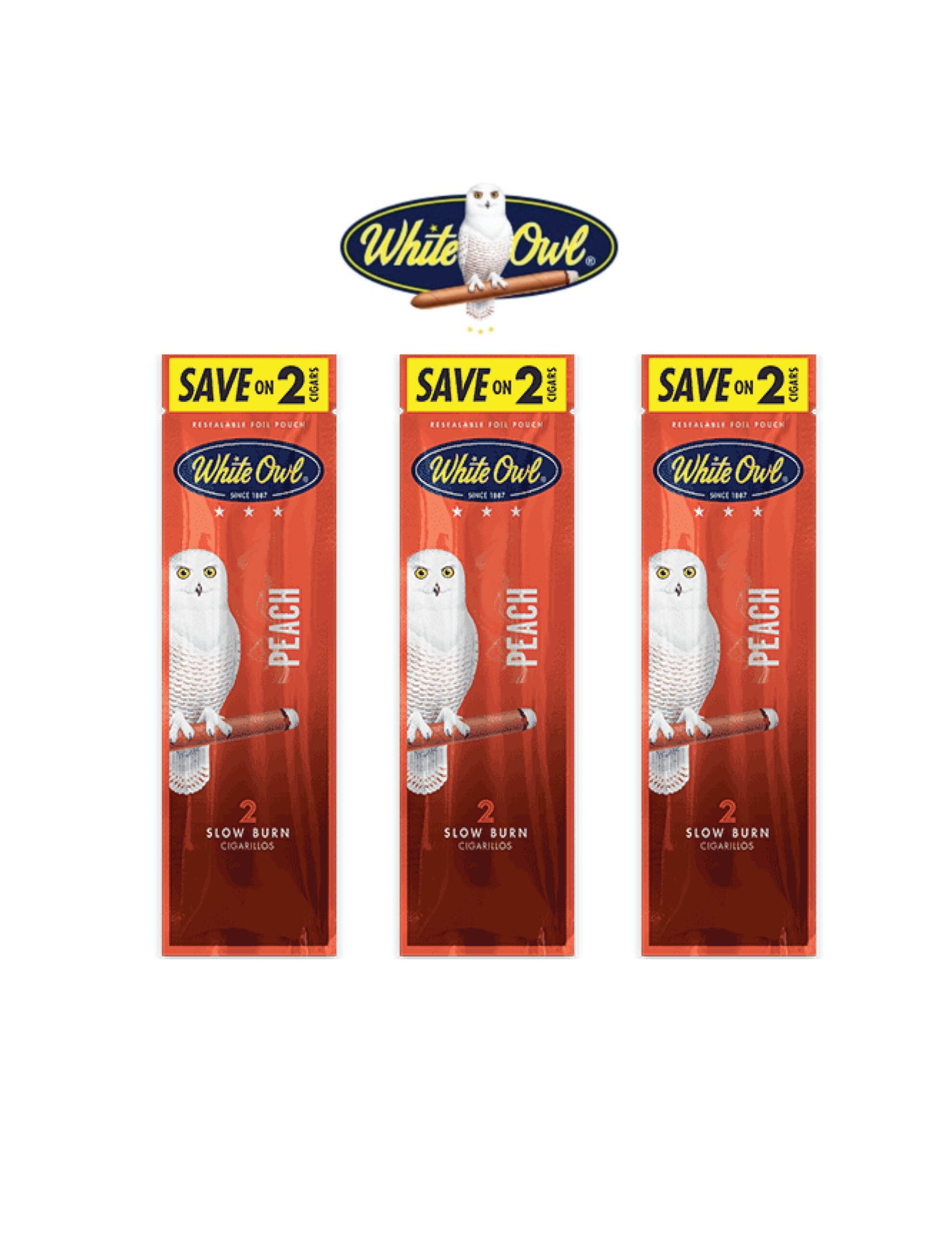 White Owl Peach 2 Cigar/ 3CT