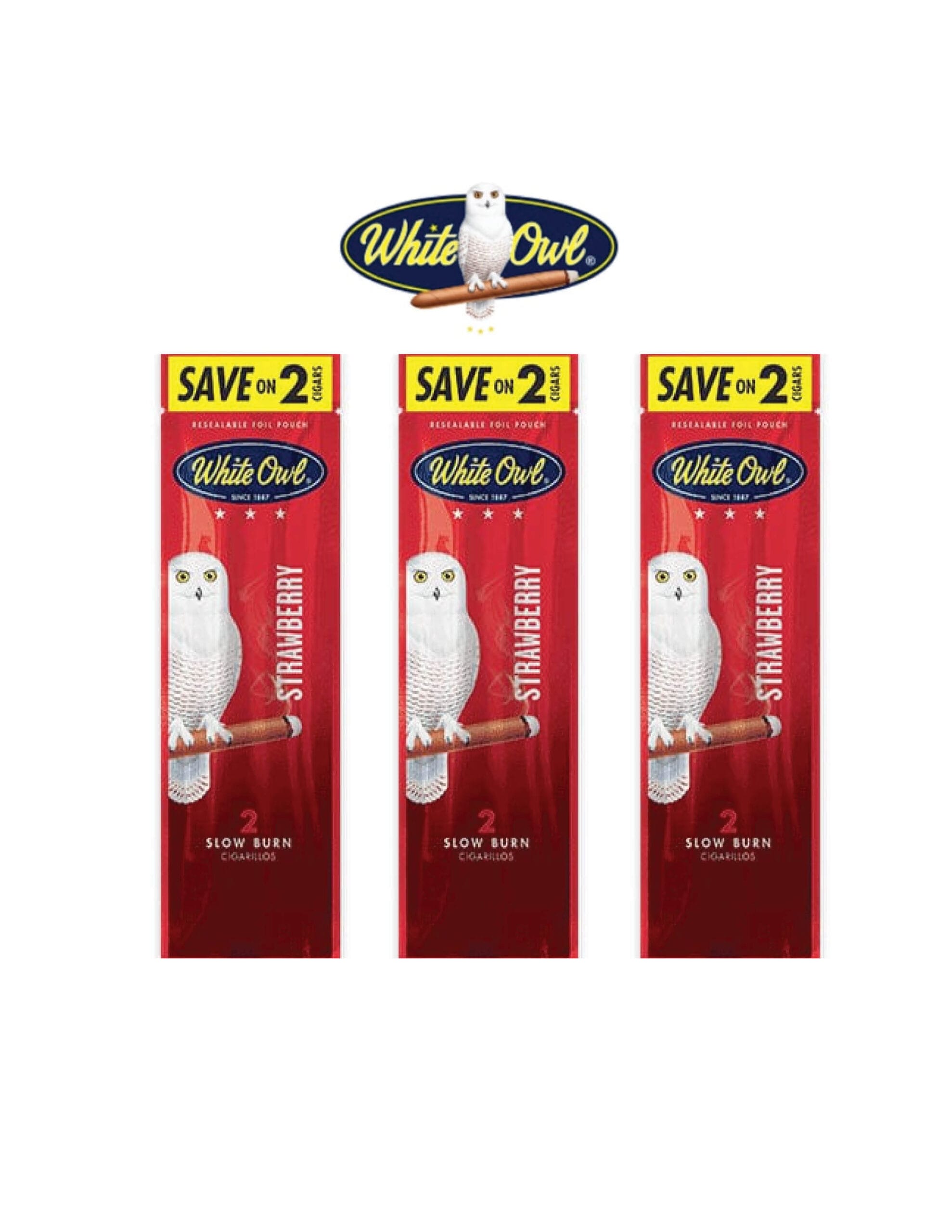 White Owl Strawberry 2 Cigar/ 3CT
