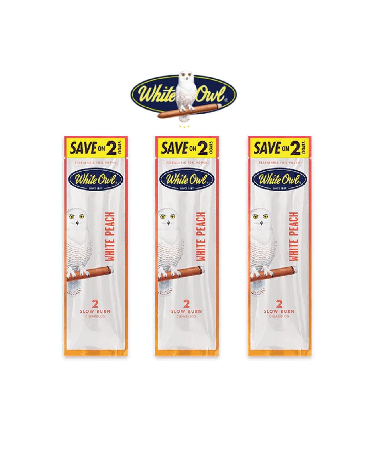 White Owl White Peach 2 Cigar/ 3CT