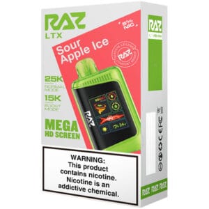 Raz LTX Sour Apple Ice 25K/1CT