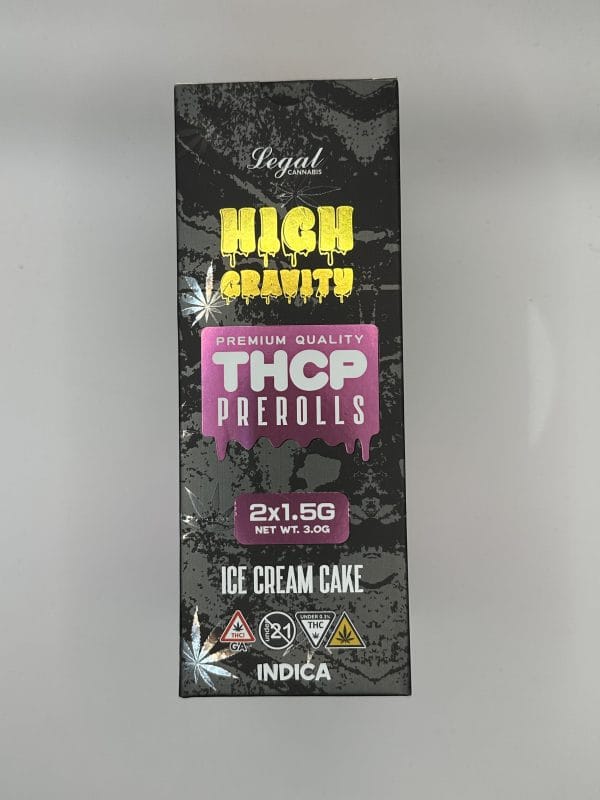 High Gravity THCP Ice Cream Cake Indica Pre-rolls 2×1.5G 1CT