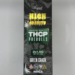 High Gravity THCP Green Crack Indica Pre-rolls 2×1.5G 1CT