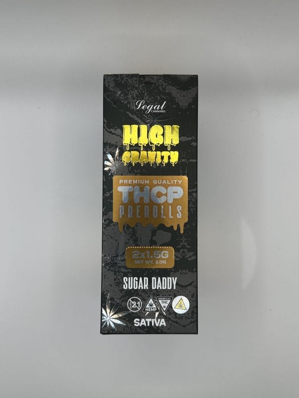 High Gravity THCP Sugar Daddy Sativa Pre-rolls 2×1.5G 1CT