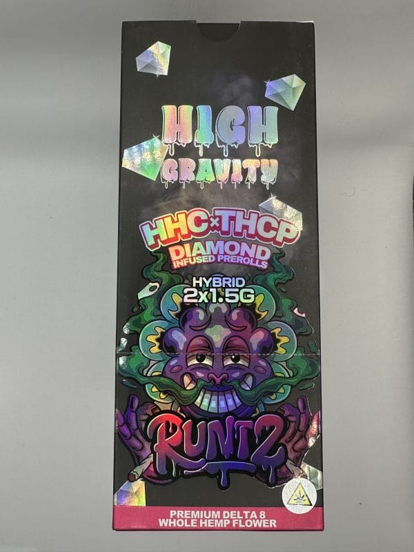 High Gravity HHC x THCP Runtz Hybrid Pre-rolls 2×1.5G 1CT
